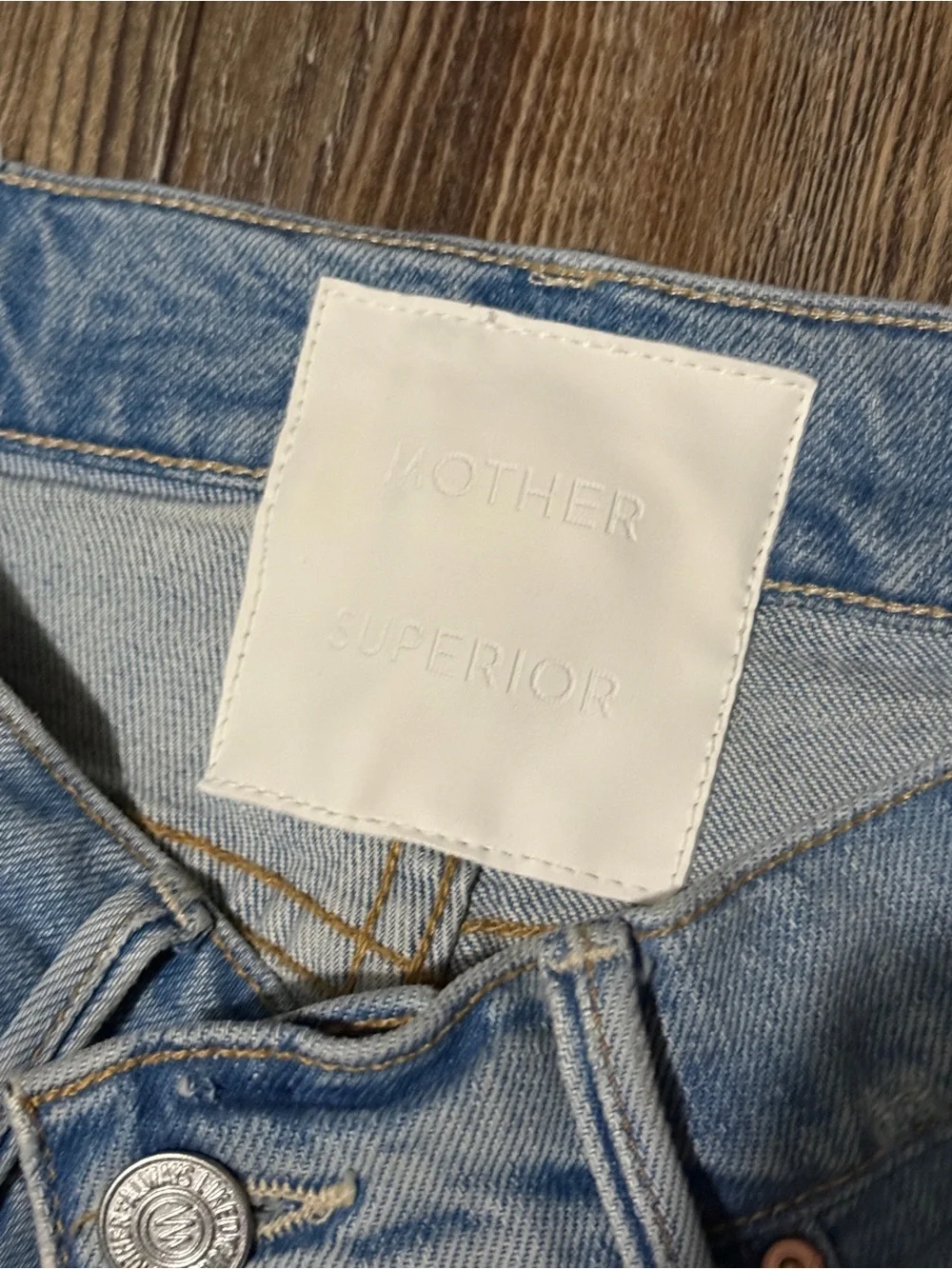 Mother Superior The Trickster Ankle Jeans Women's 26 Distressed in An Icy Confes